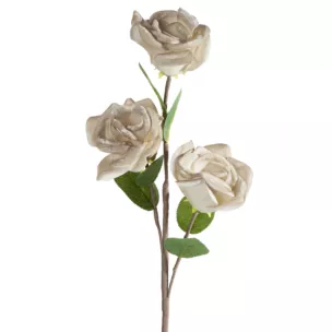 Kwiat sztuczny ciemnobeżowy z plastycznej pianki foamiran 50 cm