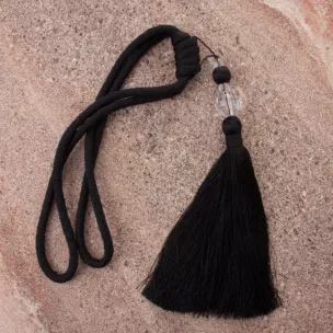 Dekoracyjny sznur do zasłon MEGI upinacz z ozdobnym chwostem i kryształkiem