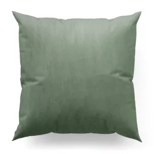Poszewka szyta miętowa z miękkiej półmatowej tkaniny welwetowej