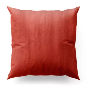 Poszewka szyta SAFARI czerwona z miękkiej welwetowej tkaniny z połyskiem