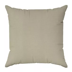 Poszewka szyta jasnobeżowa z tkaniny w stylu eko o naturalnym splocie