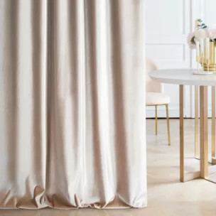 Tkanina zasłonowa gładka, miękka, welwetowa, z wyraźnym połyskiem z kolekcji Eva Minge