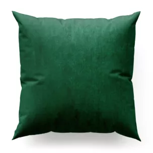 Poszewka szyta SAFARI ciemnozielona z miękkiej welwetowej tkaniny z połyskiem