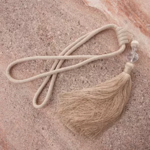 Dekoracyjny sznur do zasłon MEGI upinacz z ozdobnym chwostem i kryształkiem