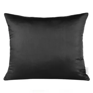 Poszewka na poduszkę 50x70 cm z satyny bawełnianej czarna DINA