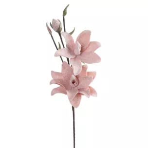 Kwiat sztuczny różowy z plastycznej pianki foamiran 77 cm