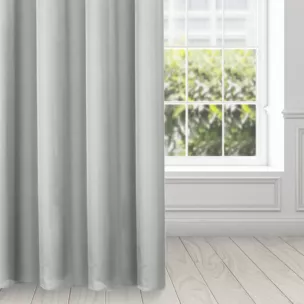 Zasłona srebrna z matowej gładkiej tkaniny 140x250 cm przelotka RITA