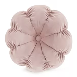 Poduszka w kształcie kwiatka 37 x 37 cm welwetowa pudrowa FLOWER