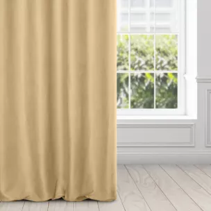 Zasłona beżowa z tkaniny zamszowej 140x250 przelotka - ADA