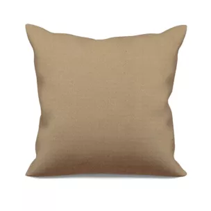 Poszewka szyta ciemnobeżowa z miękkiej, matowej tkaniny w drobny geometryczny wzór