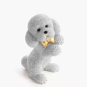 PIES - figurka dekoracyjna ELDO 1 o drobnym strukturalnym wzorze