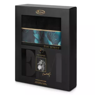 Zestaw ręczników bawełnianych na prezent 3 szt kolor czarny 500 g/m2 Eva Minge 12