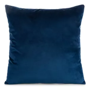 Poszewka na poduszkę 45x45 cm welwetowa, gładka granatowa o delikatnym połysku GAJA 1