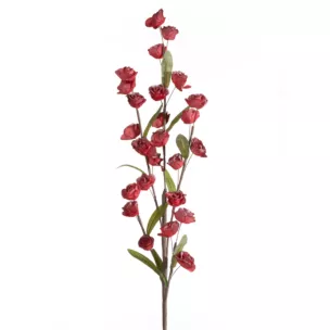 Kwiat sztuczny czerwony z plastycznej pianki foamiran 90 cm