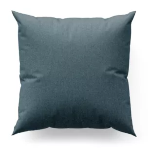 Poszewka szyta niebieska z tkaniny o naturalnym splocie w stylu eko