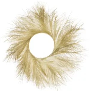 Wianek dekoracyjny z trawy pampasowej w stylu boho