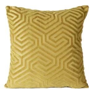 Poszewka na poduszkę 40x40 cm welwetowa kolor miodowy z żakardowym geometrycznym wzorem INGA PIERRE CARDIN