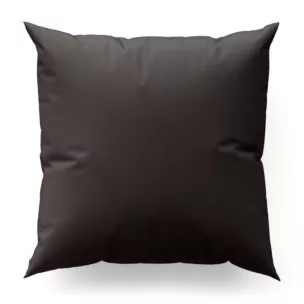 Poszewka szyta ciemnobrązowa z jednokolorowej gładkiej tkaniny