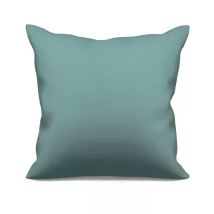 Poszewka szyta turkusowa z gładkiej tkaniny typu dimout