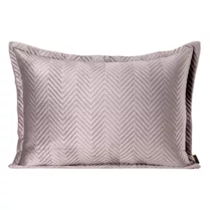 Poszewka na poduszkę 50x70 cm welwetowa, pudrowa pikowana w jodełkę metodą hot press SOFIA Eurofirany Premium
