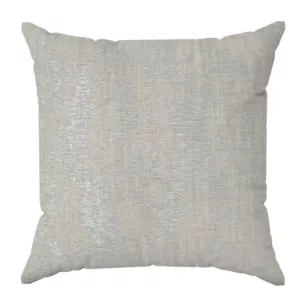 Poszewka szyta kremowo srebrna z eleganckiej tkaniny zasłonowej o prostym splocie z połyskującym dodatkiem