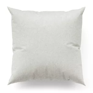 Poszewka szyta jasnosrebrna z tkaniny o naturalnym splocie w stylu eko