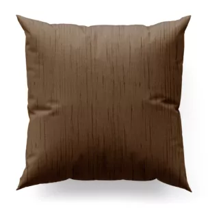 Poszewka szyta jasnobrązowa z tkaniny welwetowej w pionowe prążki, wykończona obciążnikiem