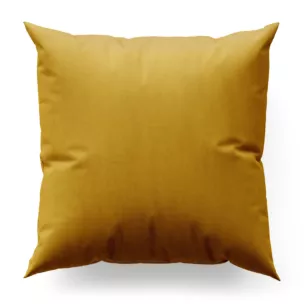 Poszewka szyta musztardowa z miękkiej tkaniny welwetowej