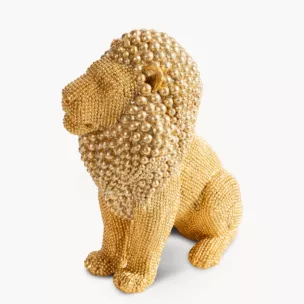 Figurka złota w kształcie Lwa o drobnym strukturalnym wzorze 15x9x18 cm ELDO 2