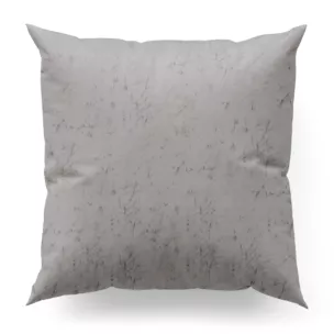 Poszewka szyta srebrna z miękkiej tkaniny welwetowej z efektem kreszowania, wykończona obciążnikiem