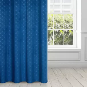 Zasłona granatowa z wytłaczanego welwetu 140x250 cm przelotka - JULIA