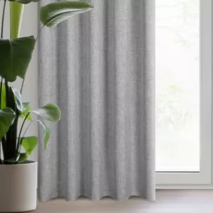 Zasłona srebrna w stylu eko 140x270 cm taśma - JULA2