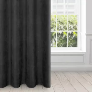 Zasłona czarna z matowego welwetu 140x250 cm przelotka - MILO