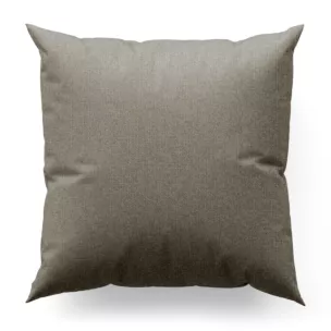 Poszewka szyta jasnostalowa z tkaniny o naturalnym splocie w stylu eko