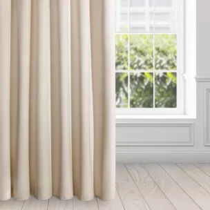 Zasłona beżowa z ekskluzywnego aksamitnego welwetu 290 g/m2 140x270 cm taśma - - VILLA