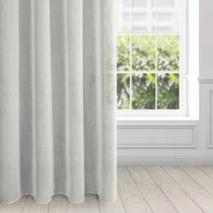 Firana ALICJA z etaminy o naturalnym splocie przeplatana subtelnie lśniącą nitką