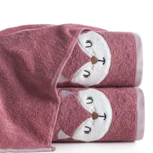 Ręcznik kąpielowy dziecięcy 50x90 cm bawełniany kolor różowy 450 g/m2 BABY 70