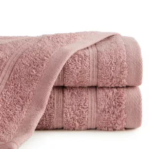 Ręcznik do rąk 30x50 cm bawełniany kolor pudrowy w błyszczące paseczki AMIRA