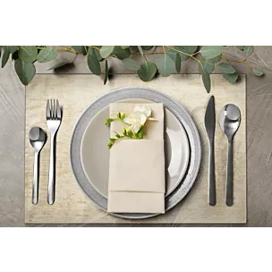 Komplet serwet 4 szt beżowe 30x40 cm żakardowych ALINA z subtelnym delikatnym wzorem przecierki