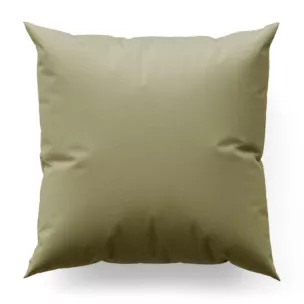 Poszewka szyta ciemnokremowa z gładkiej zaciemniającej tkaniny typu dimout