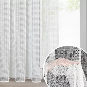 Zasłona LARA z siatki w stylu eko