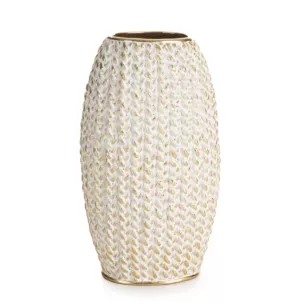 Wazon dekoracyjny MOLI zdobiony wzorem plecionego sweterka