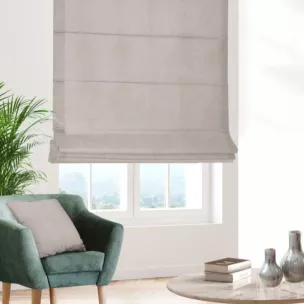 Roleta rzymska WALDO jasnobeżowa ze szlachetnej grubej tkaniny welwetowej o gramaturze 400g/m2