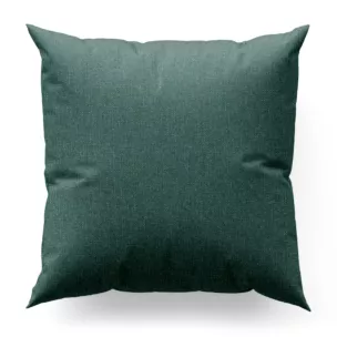 Poszewka szyta ciemnozielona z tkaniny o naturalnym splocie w stylu eko