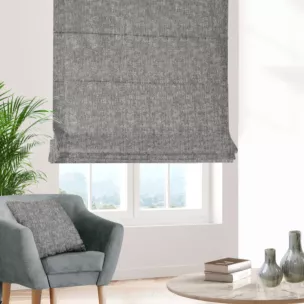 Roleta rzymska CANDY grafitowa z tkaniny z strukturalnym spolotem