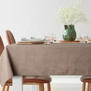 Obrus na stół 140x180 cm beżowy wodoodporny - KATE