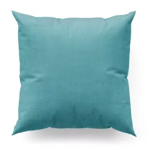 Poszewka szyta GEMMA turkusowa ze szlachetnej grubej tkaniny welwetowej o gramaturze 400g/m2