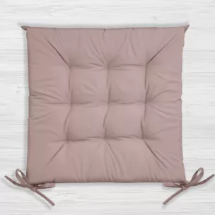 Poduszka na krzesło 40 x 40 x 5 cm wodoodporna pudrowo różowa z pikowaniem GARDEN