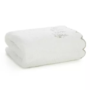 Ręcznik do rąk 30x50 cm bawełniany kolor kremowy z haftem ELARA - kolekcja FOREST SUMMER