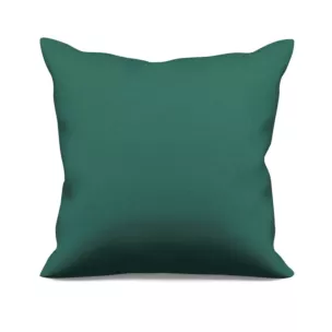 Poszewka szyta ciemnozielona z gładkiej zaciemniającej tkaniny typu dimout